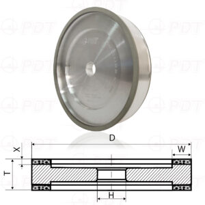 9A3. FLAT GRINDING WHEELS WITH DOUBLE-SIDED RECESS