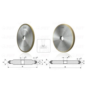 1EE1, 14ЕЕ1. FLAT GRINDING WHEELS WITH DOUBLE-SIDED CONICAL PROFILE