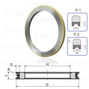 2F6V. DIAMOND FLAT GRINDING WHEELS WITH SEMICIRCULAR-CONCAVE PROFILE