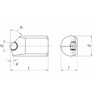 One-piece rectangular PCBN cutters for attachment to boring bars